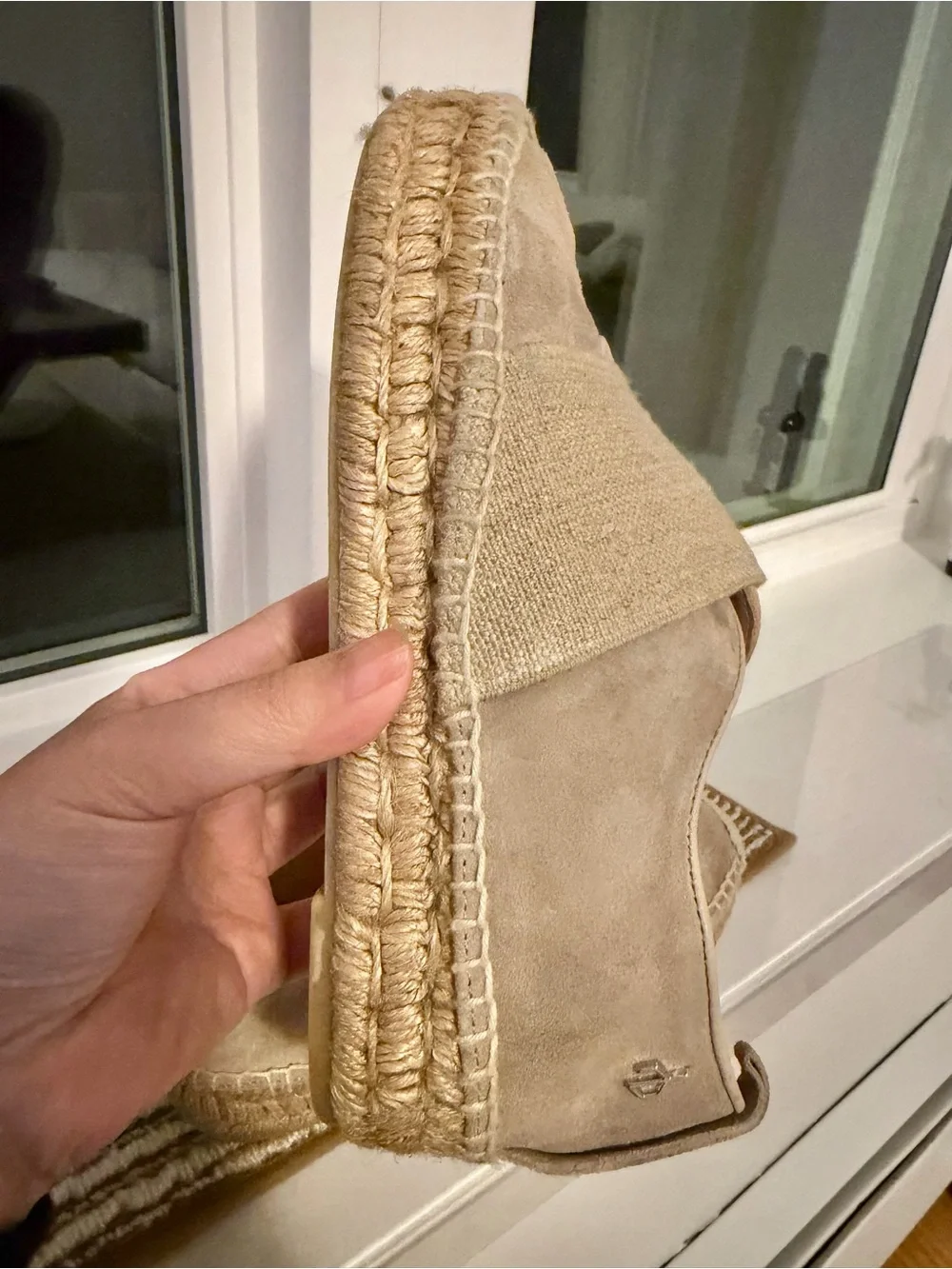 rag & bone Nina‎ Suede Espadrilles Womens Size 36 Beige Slip On Flats Shoes